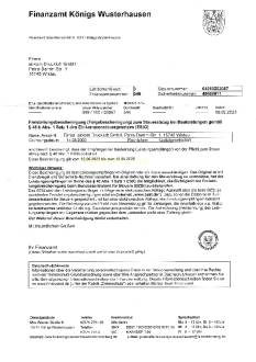 Freistellungsbescheinigung - airkom Druckluft GmbH - Bauleistungen §48 [PDF]